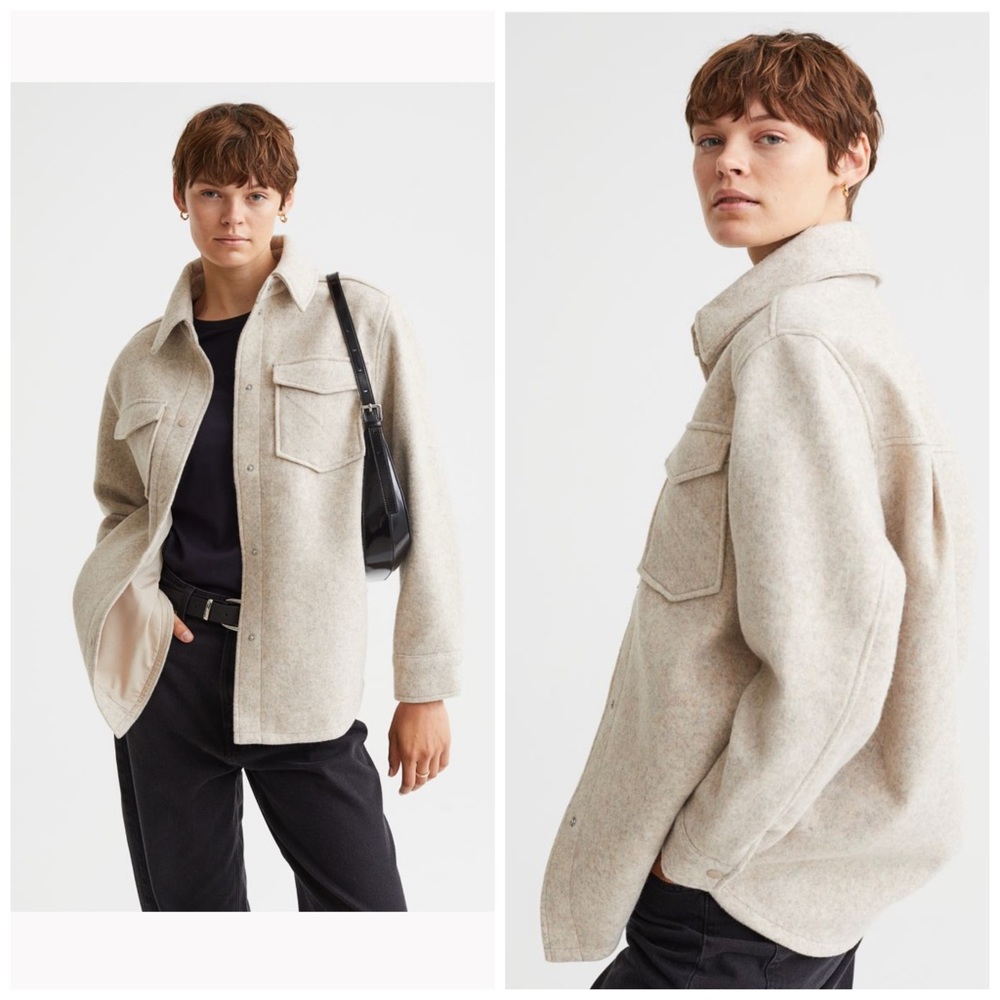 Ladies H&M Beige Shacket, Size S